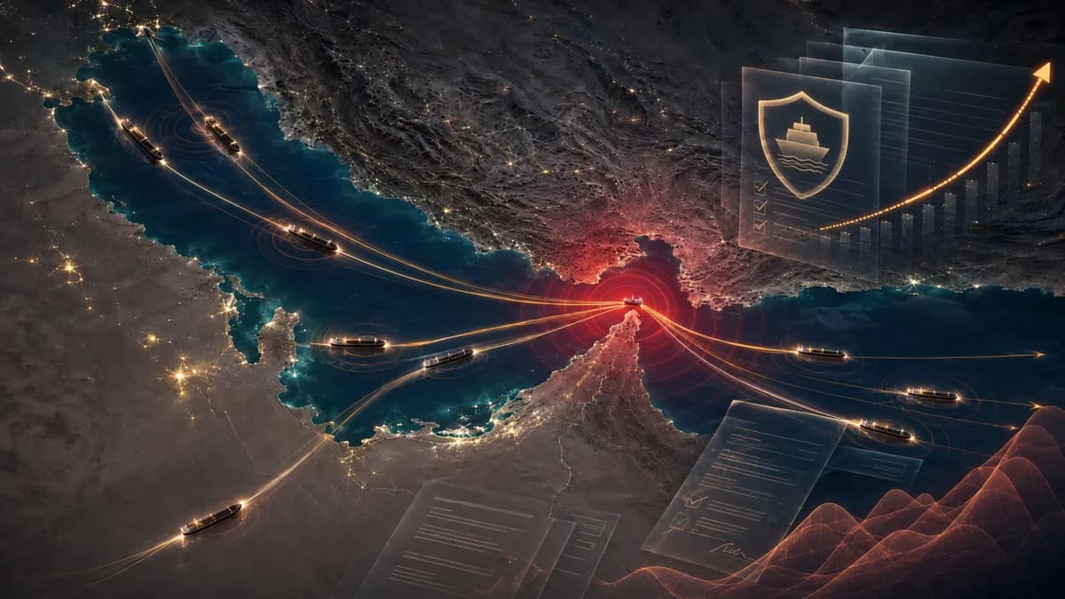 Visualisierung der geopolitischen Öl-Risikoprämie durch den Iran-USA-Konflikt um Hormus