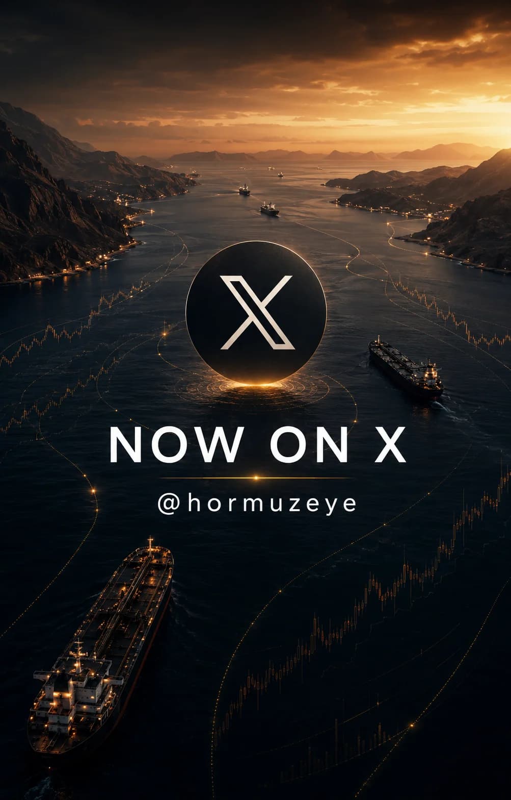 HormuzEye ist jetzt auf X aktiv, mit Öltankern und Marktcharts in der Straße von Hormus.